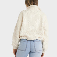 BILLABONG SUN TRIPPIN HALF ZIP CREW - WHITE CAP