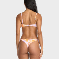 BILLABONG SWEET SURPRISE SIDE TIE TANGA PANT - MUILTI