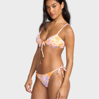 BILLABONG SWEET SURPRISE SIDE TIE TANGA PANT - MUILTI
