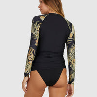 BILLABONG TROPICANA ZIP THRU SUNSHIRT - BLACK