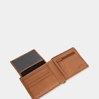BILLABONG DIMENSION 2IN1 LEATHER WALLET - TAN