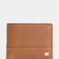 BILLABONG DIMENSION 2IN1 LEATHER WALLET - TAN