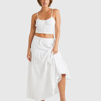 BILLABONG HIGH TIDES MAXI SKIRT - WHITE