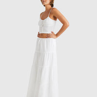 BILLABONG HIGH TIDES MAXI SKIRT - WHITE