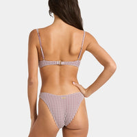 BILLABONG MINI WAVE CHECK CHAR UNDERWIRE - RED DAHLIA