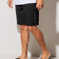 CARVE POWER UP MENS ELASTIC WAIST BOARDSHORT 20IN - BLACK