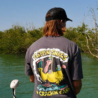 GENERAL STORE SNAGS AND CANS TEE - CHAR