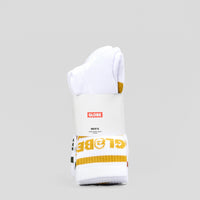 GLOBE TILT HI CREW SOCK FIVE PACK - WHITE