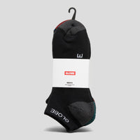 GLOBE QUARTER SOCK FIVE PACK - BLACK AND WHITE