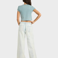 BILLABONG JADE SALTWASHED ELASTIC PANT - BLUE MIST