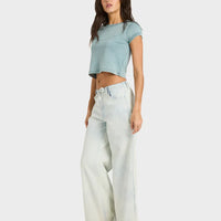 BILLABONG JADE SALTWASHED ELASTIC PANT - BLUE MIST