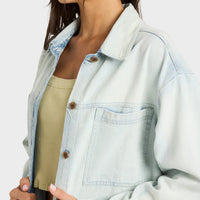 BILLABONG JADE SALTWASHED LONG SLEEVE WVN - BLUE MIST