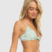 ROXY RIB KNOT BIKINI TOP - BLUE