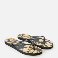 RIP CURL LA ISLA BLOOM THONGS - BLACK