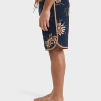 QUIKSILVER HIGHLINE SCALLOP 19 - BLACK COASTAL FLORAL