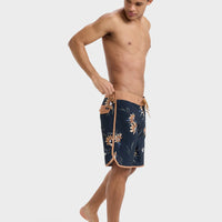 QUIKSILVER HIGHLINE SCALLOP 19 - BLACK COASTAL FLORAL