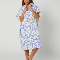 RIP CURL MIXED HOODED TOWEL - MID BLUE