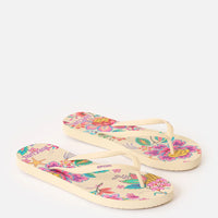 RIP CURL MIXED BLOOM OPEN TOE - PINK/WHITE