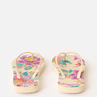 RIP CURL MIXED BLOOM OPEN TOE - PINK/WHITE