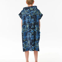 RIP CURL BOYS MIXED HOODED TOWEL - NAVY BLUE