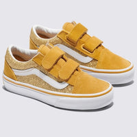 VANS OLD SKOOL VELCRO - GLITTER CHAMPAGNE GOLD