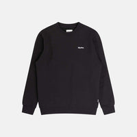 RHYTHM MENS BRAND FLEECE CREW - BLACK