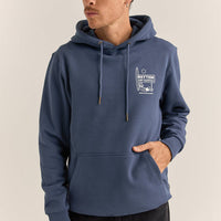 RHYTHM MENS AWAKE FLEECE HOODIE - NAVY