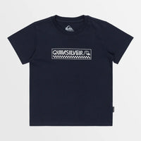 QUIKSILVER BUBBLE CHECK SS BOY - DARK NAVY
