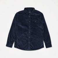 QUIKSILVER AIREYS CORDUROY LONG SLEEVE SHIRT - DARK NAVY