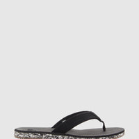 QUIKSILVER CARVER SUEDE RECYCLED SANDALS - BLACK/WHITE