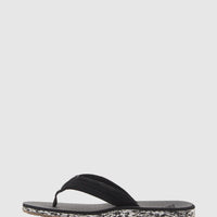 QUIKSILVER CARVER SUEDE RECYCLED SANDALS - BLACK/WHITE