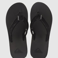 QUIKSILVER CARVER SUEDE RECYCLED SANDALS - BLACK/WHITE