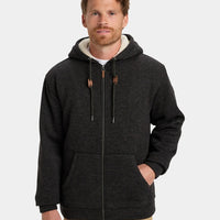 QUIKSILVER KELLER SHERPA - BLACK HEATHER