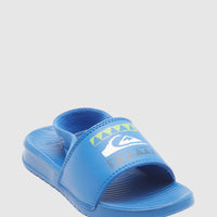 QUIKSILVER KIDS BRIGHT COAST STRAPPED SLIDE - BLUE