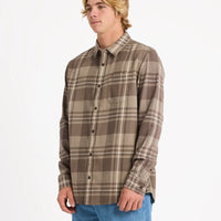 QUIKSILVER MENS SCRIBE PLAID LONG SLEEVE SHIRT - SENECA ROCK SCRIBE PLAID