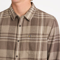 QUIKSILVER MENS SCRIBE PLAID LONG SLEEVE SHIRT - SENECA ROCK SCRIBE PLAID