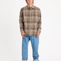 QUIKSILVER MENS SCRIBE PLAID LONG SLEEVE SHIRT - SENECA ROCK SCRIBE PLAID