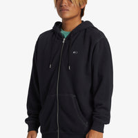 QUIKSILVER SATURN CHROME ZIP UP HOODIE- BLACK
