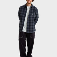QUIKSILVER SHADY TIMES FLANNEL - IRON GATE SHADY