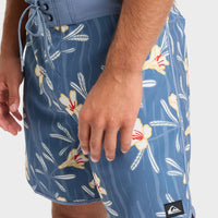 QUIKSILVER SURFSILK SCALLOP - CHINA BLUE DUSTY FLORAL