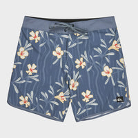 QUIKSILVER SURFSILK SCALLOP - CHINA BLUE DUSTY FLORAL