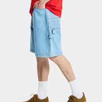 QUIKSILVER YG BAGGY DENIM SHORT - INDIGO LIGHT