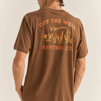 RHYTHM WORN PATH SHORT SLEEVE TEE - CHOCOLATE