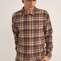 RHYTHM ALBERT CHECK LS SHIRT - ALMOND