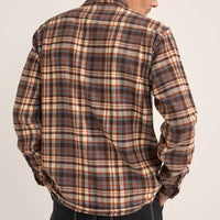 RHYTHM ALBERT CHECK LS SHIRT - ALMOND