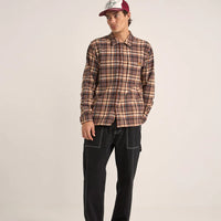 RHYTHM ALBERT CHECK LS SHIRT - ALMOND