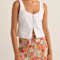 RHYTHM BRIGHTON BUTTON TOP - WHITE