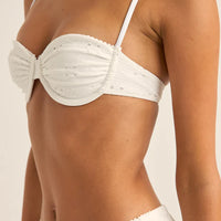 RHYTHM BRIGHTON EYELET PICO UNDERWIRE TOP - IVORY