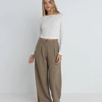 RHYTHM CHARM LONG SLEEVE TOP - WHITE