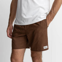 RHYTHM CLASSIC LINEN JAM SHORT - CHOCOLATE